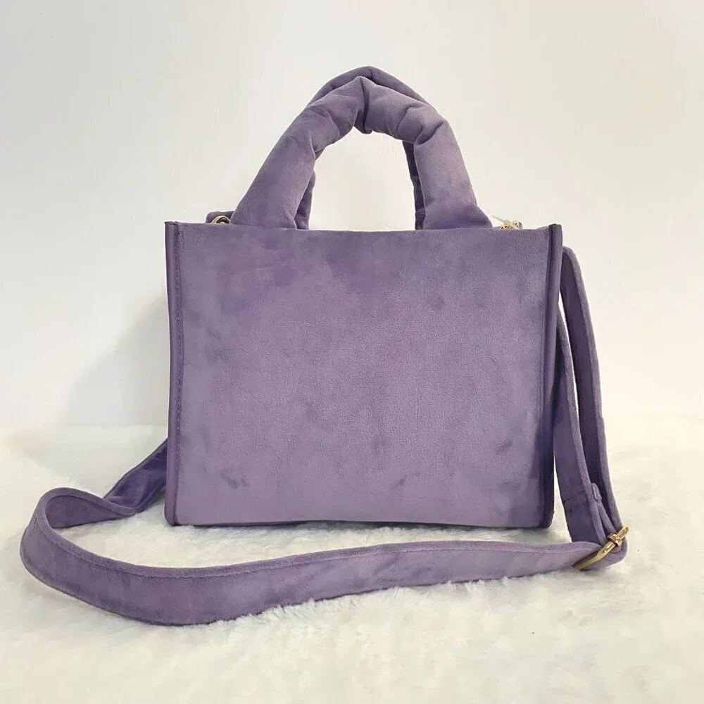 Juicy Couture Dusty Violet Big Spender Heart Charm Mini Tote Bag Satchel NWT